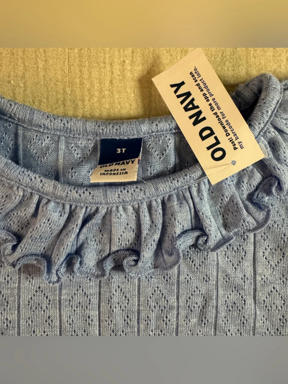 Old Navy Pointelle-Knit Ruffle Long Sleeve